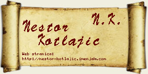 Nestor Kotlajić vizit kartica